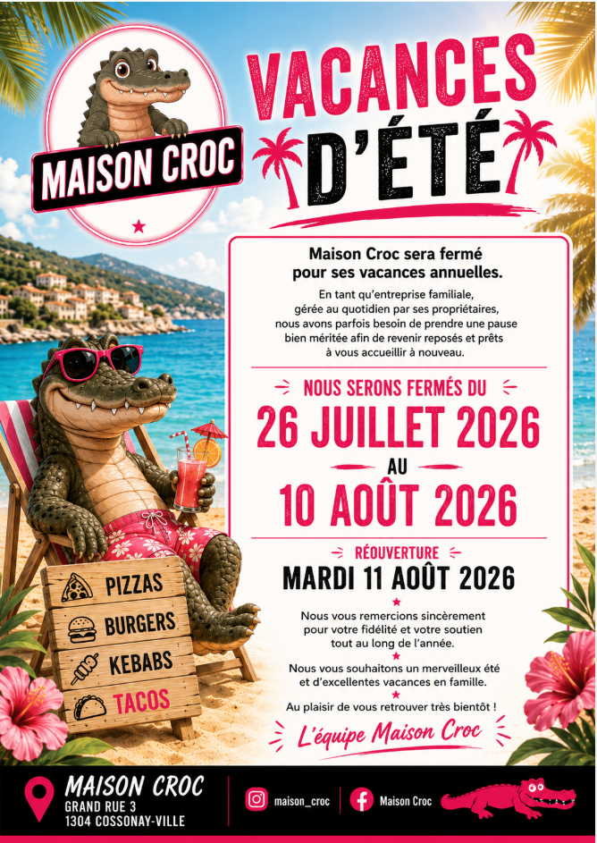 Affiche des vacances d’été Maison Croc